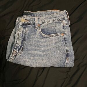 Aeropostale High Rise Baggy Jeans in Light Blue Denim